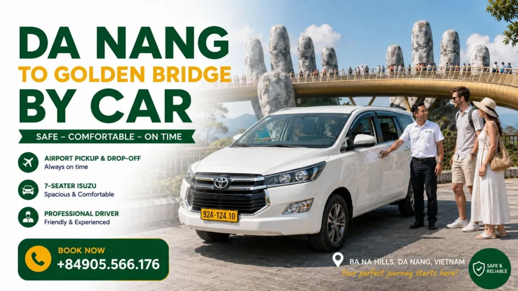 Golden Bridge at Ba Na Hills in Da Nang Vietnam