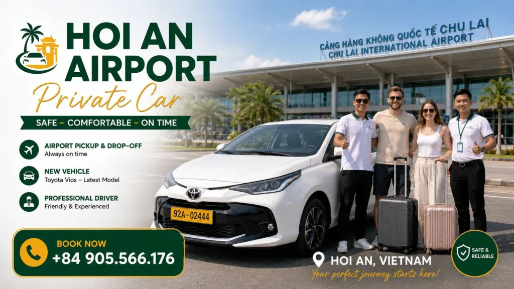 Hoi An Airport Transfer 3 Hoi An Airport Transfer private car at Da Nang International Airport