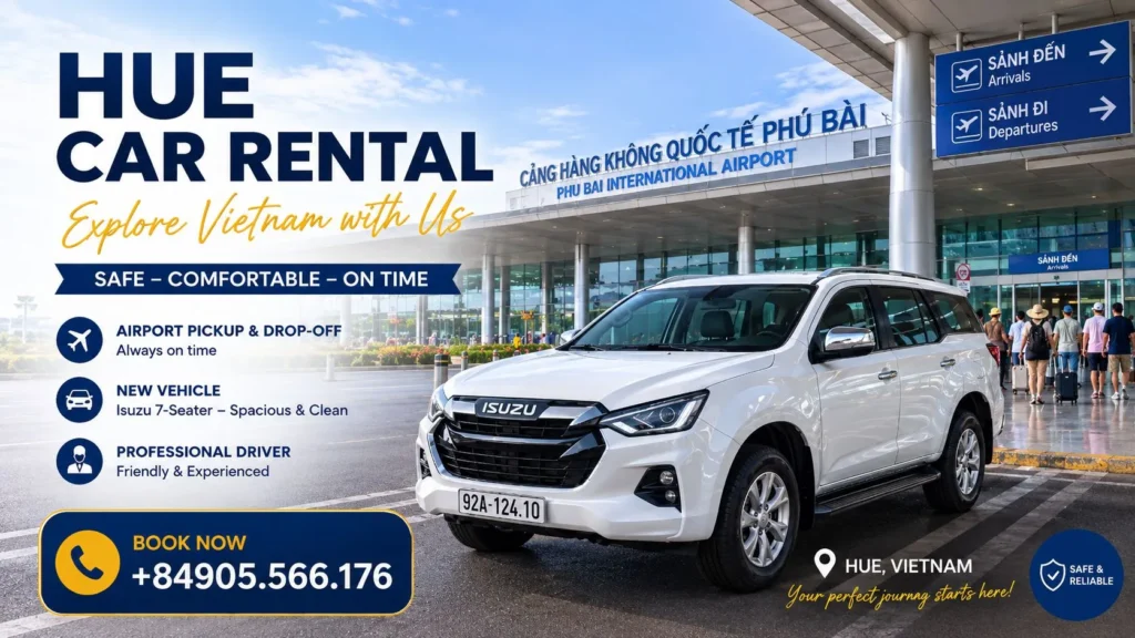 Hue Car Rental 11 Hue Car Rental with professional driver and modern private car service in Hue, Vietnam