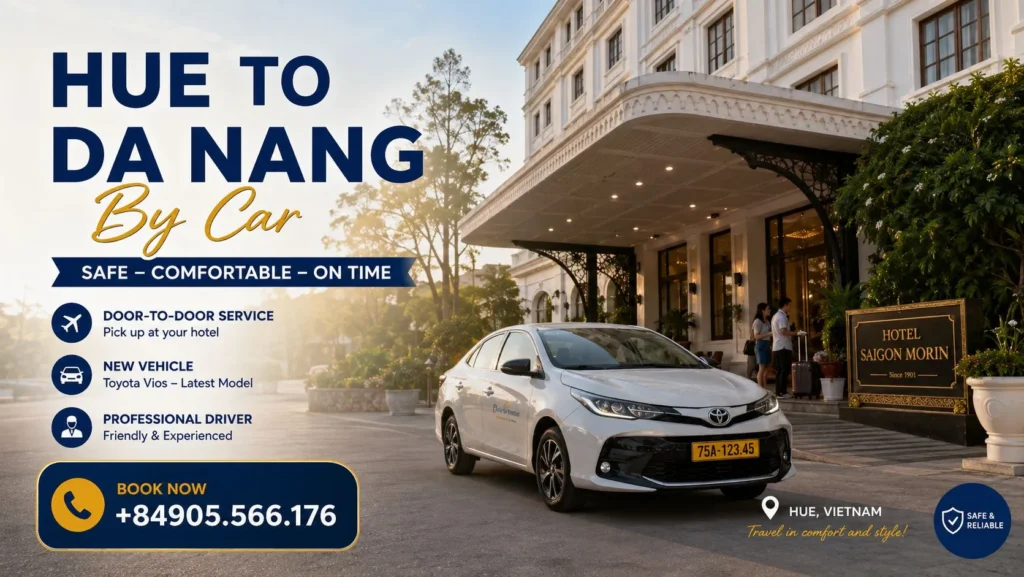 Private Car from Hue to Danang 2 Private Car from Hue to Da Nang with professional driver and comfortable 7-seater vehicle