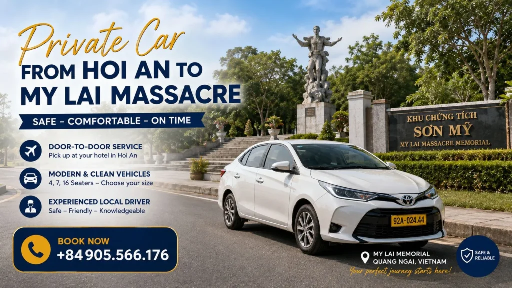 Private Car from Hoi An to My Lai at My Lai Massacre Memorial