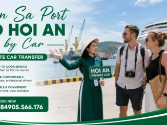 Private Car From Tien Sa Port To Hoi An with professional driver and international tourists at Da Nang cruise port