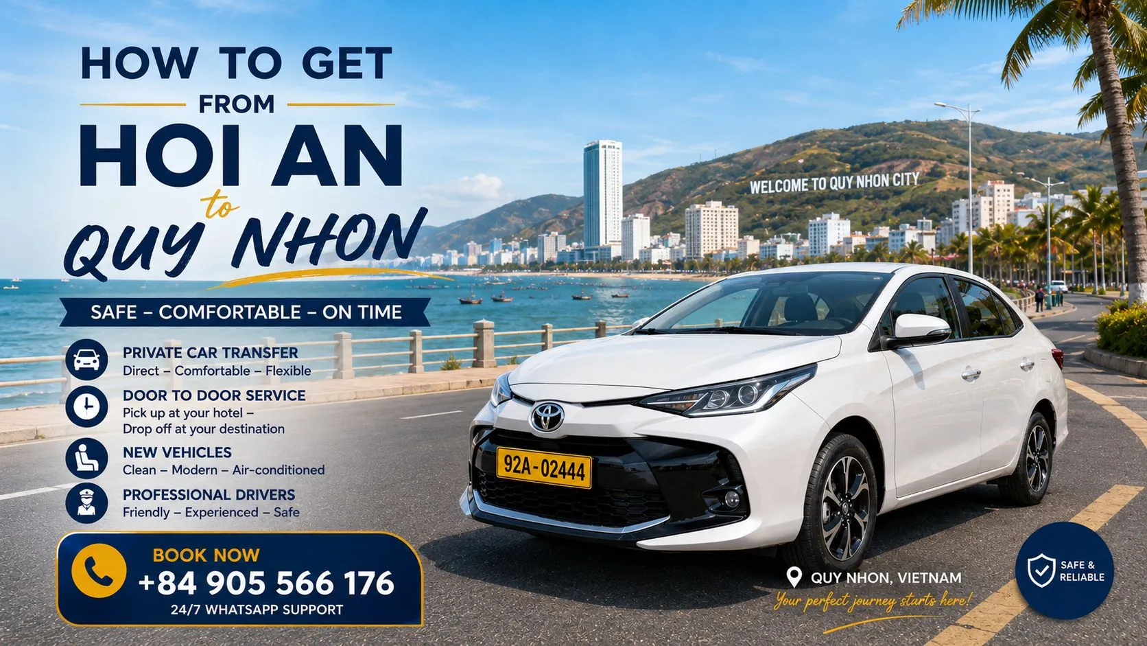 How to Get from Hoi An to Quy Nhon 4 Private car from Hoi An to Quy Nhon